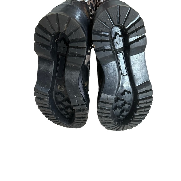 Steve Madden Leather Leopard Studded Moto Combat Boots EUC - Picture 10 of 16